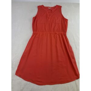 Sonoma Life Dress Womens Large Sleeveless Pocket Elastic Waist Summer Casual